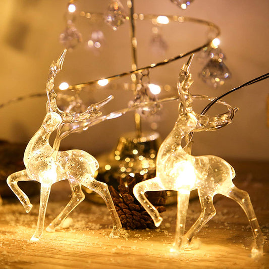 LED Warm White Christmas Lights Reindeer String Lights __stock:200 Holiday Decor & Apparel refund_fee:1200 Warranty