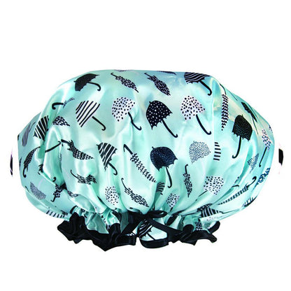 Lemon Lavender Comfy Retro Style Shower Cap Aqua Bath refund_fee:800