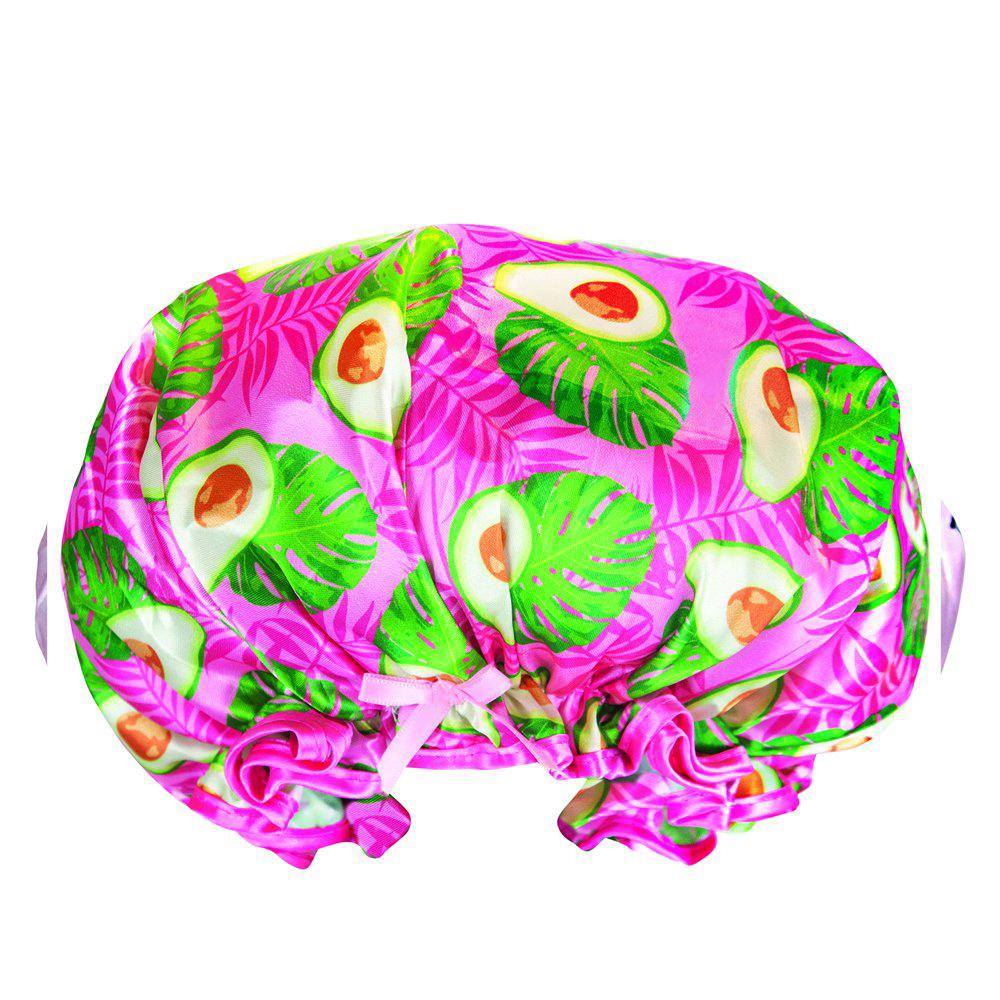 Lemon Lavender Comfy Retro Style Shower Cap Hot Pink Bath refund_fee:800