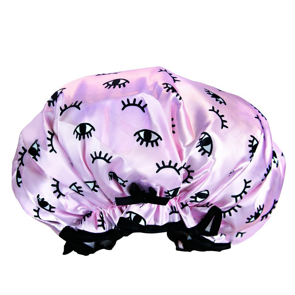 Lemon Lavender Comfy Retro Style Shower Cap Pink Bath refund_fee:800