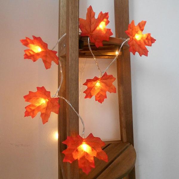 Lighted Fall Garland 40 LED String Light Holiday Decor & Apparel refund_fee:800 Warranty