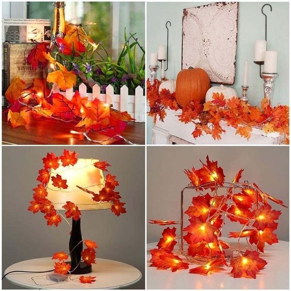 Lighted Fall Garland 40 LED String Light Holiday Decor & Apparel refund_fee:800 Warranty