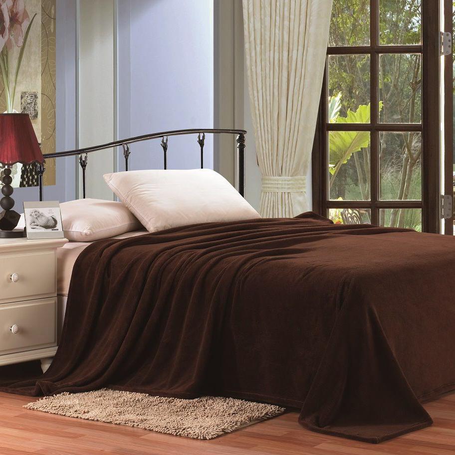 Lightweight and Soft Solid Blankets Chocolate __label2:BOGO 30% OFF Bedding refund_fee:1200