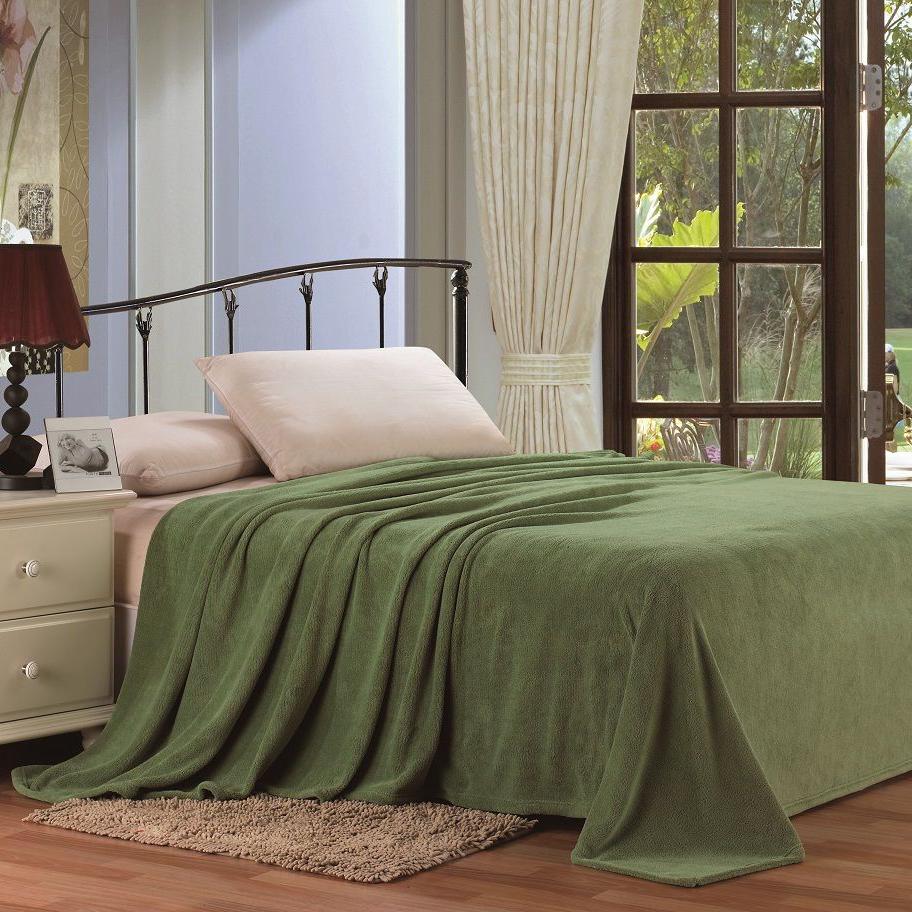 Lightweight and Soft Solid Blankets Sage __label2:BOGO 30% OFF Bedding refund_fee:1200