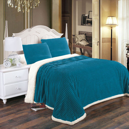 Luxurious Reversible Designer Sherpa Queen Teal __label2:BOGO 30% OFF Bedding refund_fee:1200