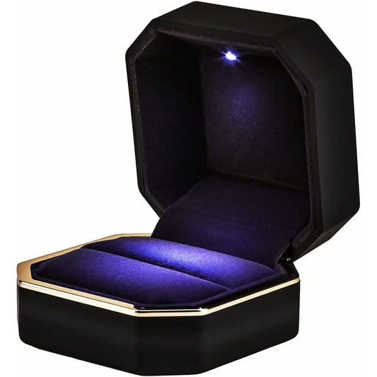 Luxury Ring Box with LED Light Black __stock:200 Closet & Storage refund_fee:800