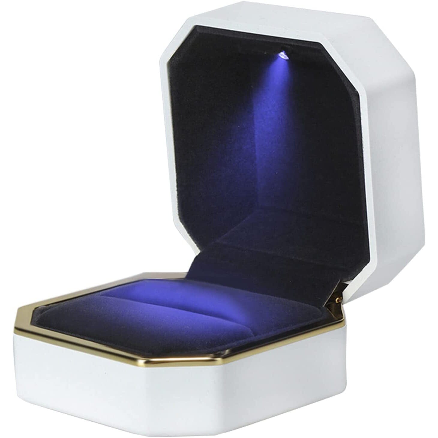 Luxury Ring Box with LED Light White __stock:200 Closet & Storage refund_fee:800