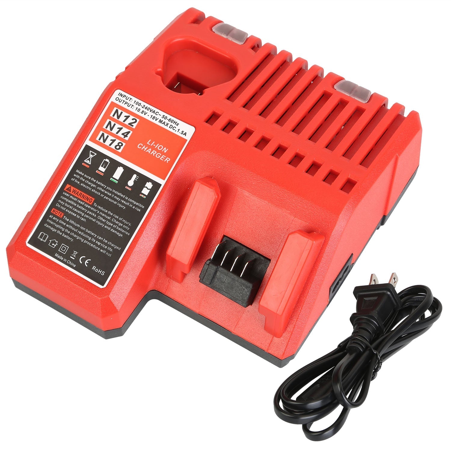 M12 M18 Rapid Fast Charger Fit for Milwaukee Battery __stock:50 Home Improvement Low stock refund_fee:1800 Warranty