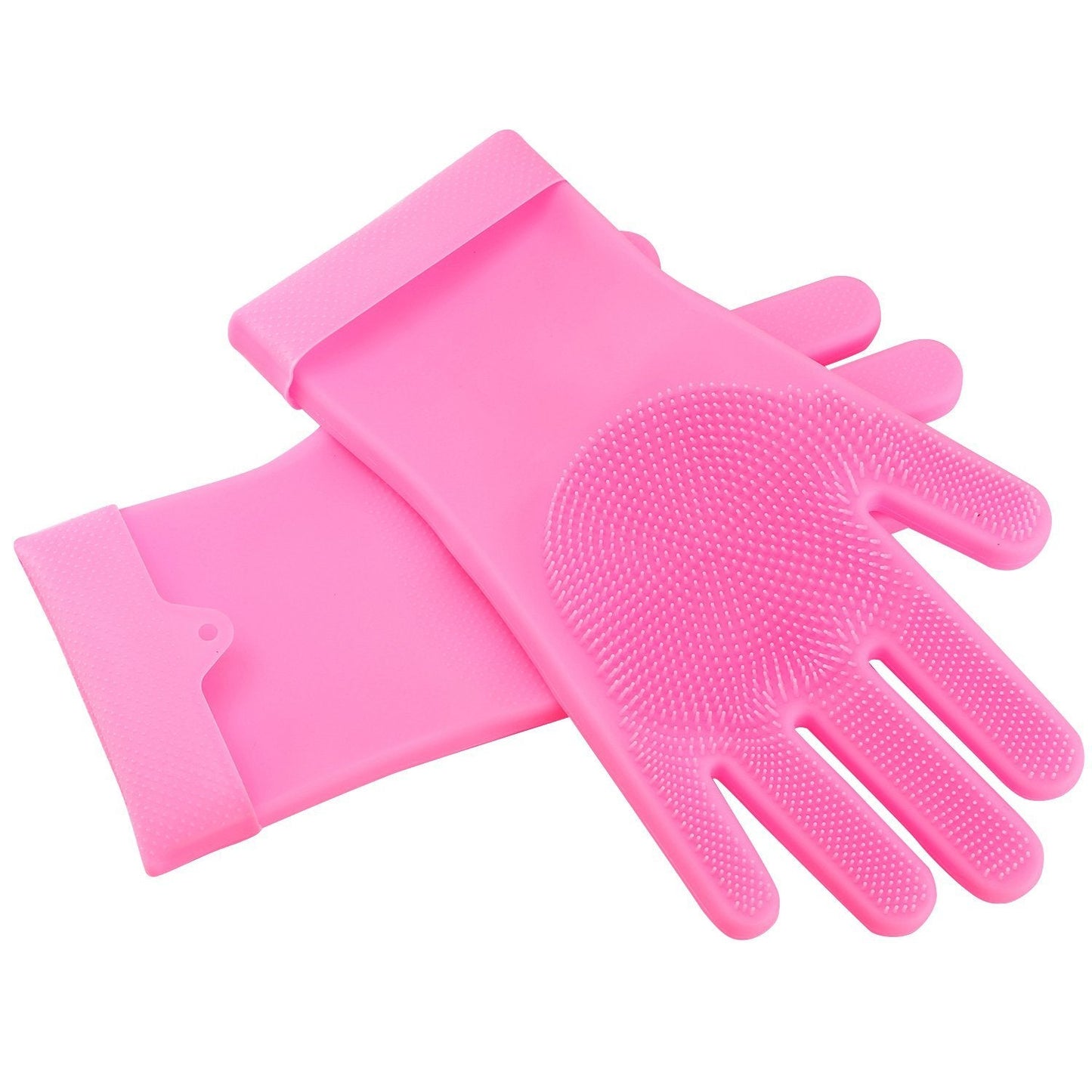 Magic Silicone Brush Dishwashing Gloves __stock:100 Kitchen & Dining refund_fee:800