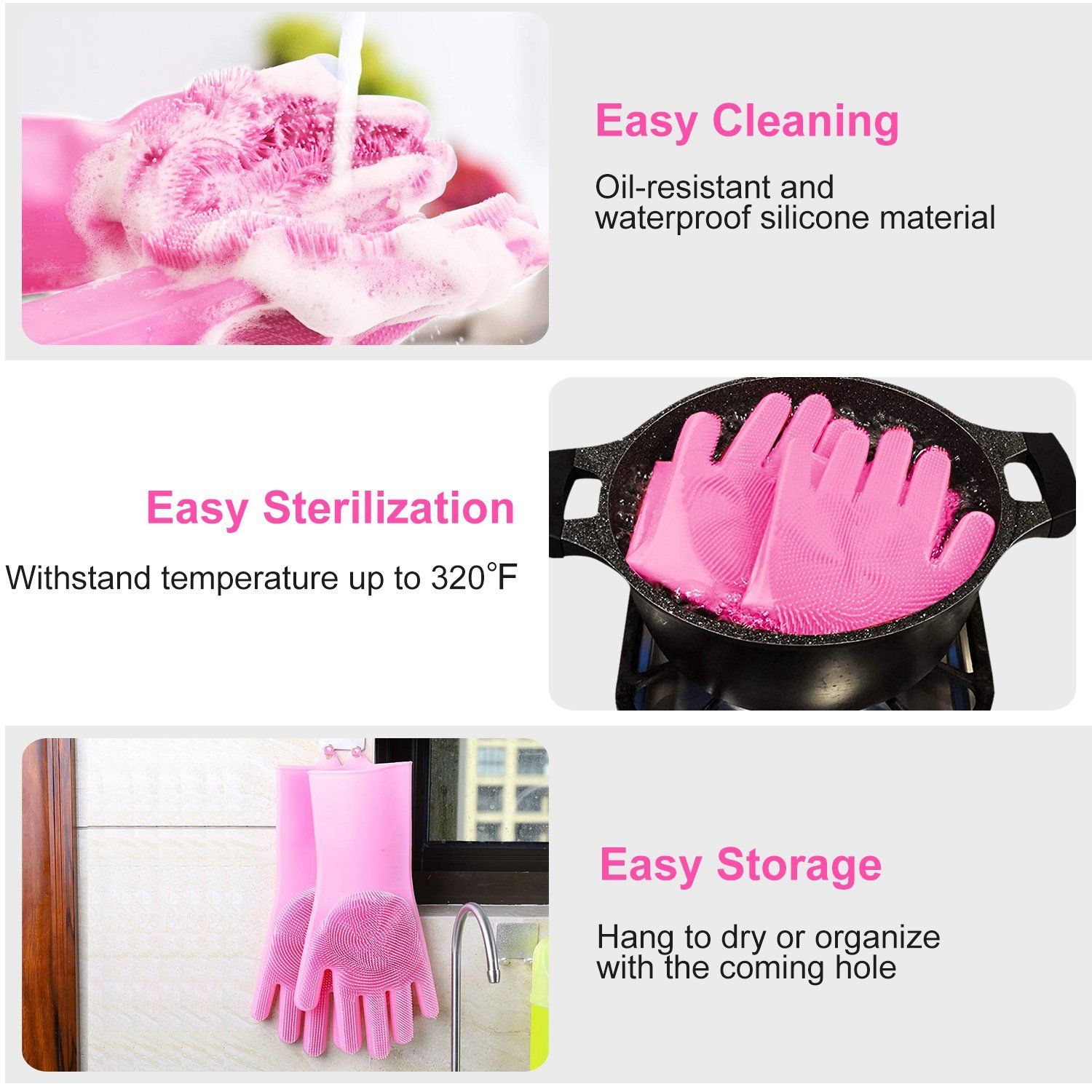 Magic Silicone Brush Dishwashing Gloves __stock:100 Kitchen & Dining refund_fee:800