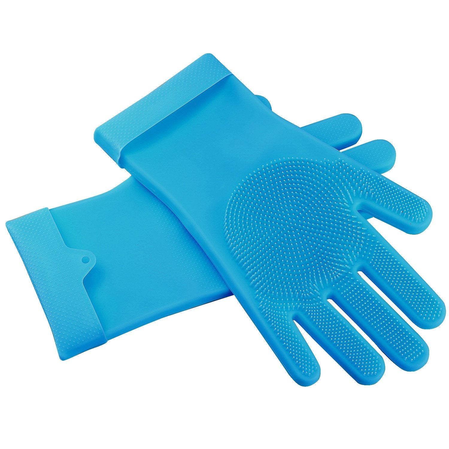 Magic Silicone Brush Dishwashing Gloves __stock:100 Kitchen & Dining refund_fee:800