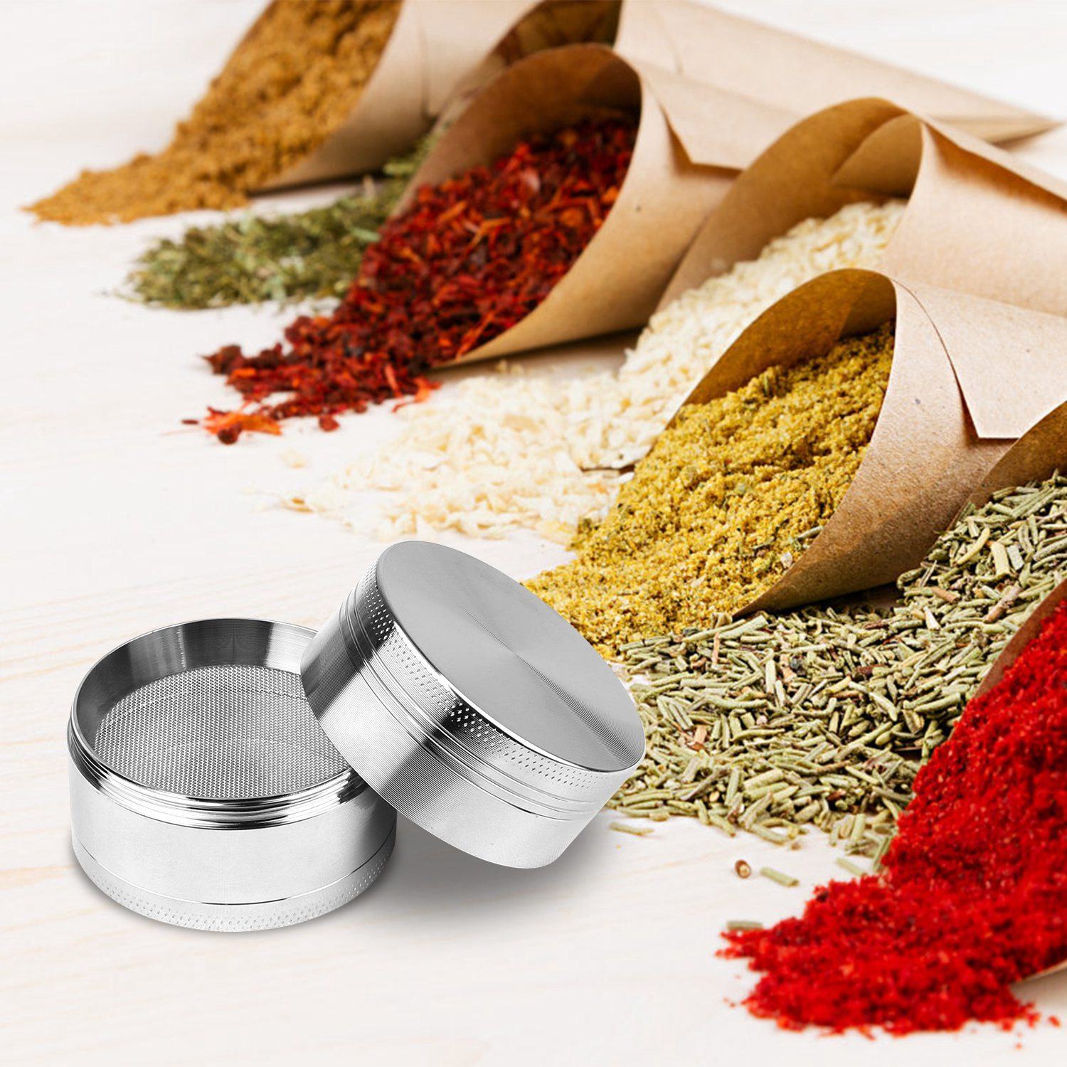 Magnetic Herb Spice Tobacco Grinder __stock:50 Kitchen & Dining refund_fee:800