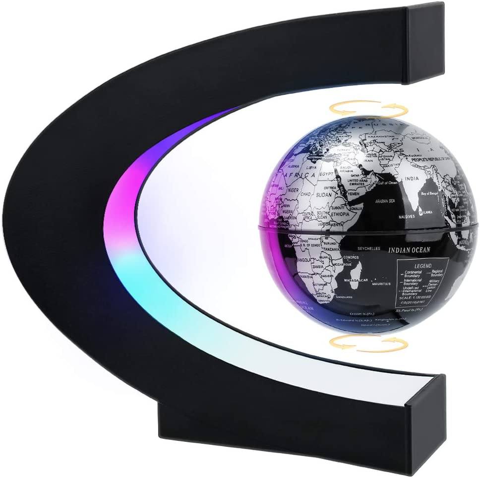 Magnetic Levitation Globe with LED Light Black __stock:200 Furniture and Décor refund_fee:1200