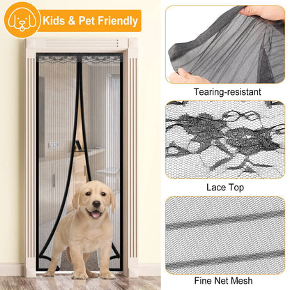 Magnetic Screen Door Hands-free Fly Mesh Door Curtain __stock:200 Pest Control refund_fee:1200