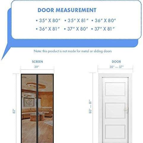 Magnetic Screen Door With Durable Fiberglass Mosquito Mesh Curtain __stock:250 Pest Control refund_fee:800