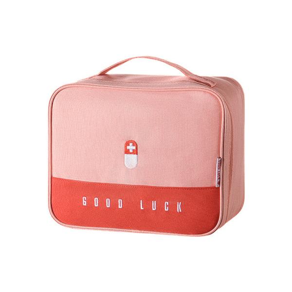 Medicine Box Family Portable Storage Bag Pink __stock:200 Closet & Storage refund_fee:800