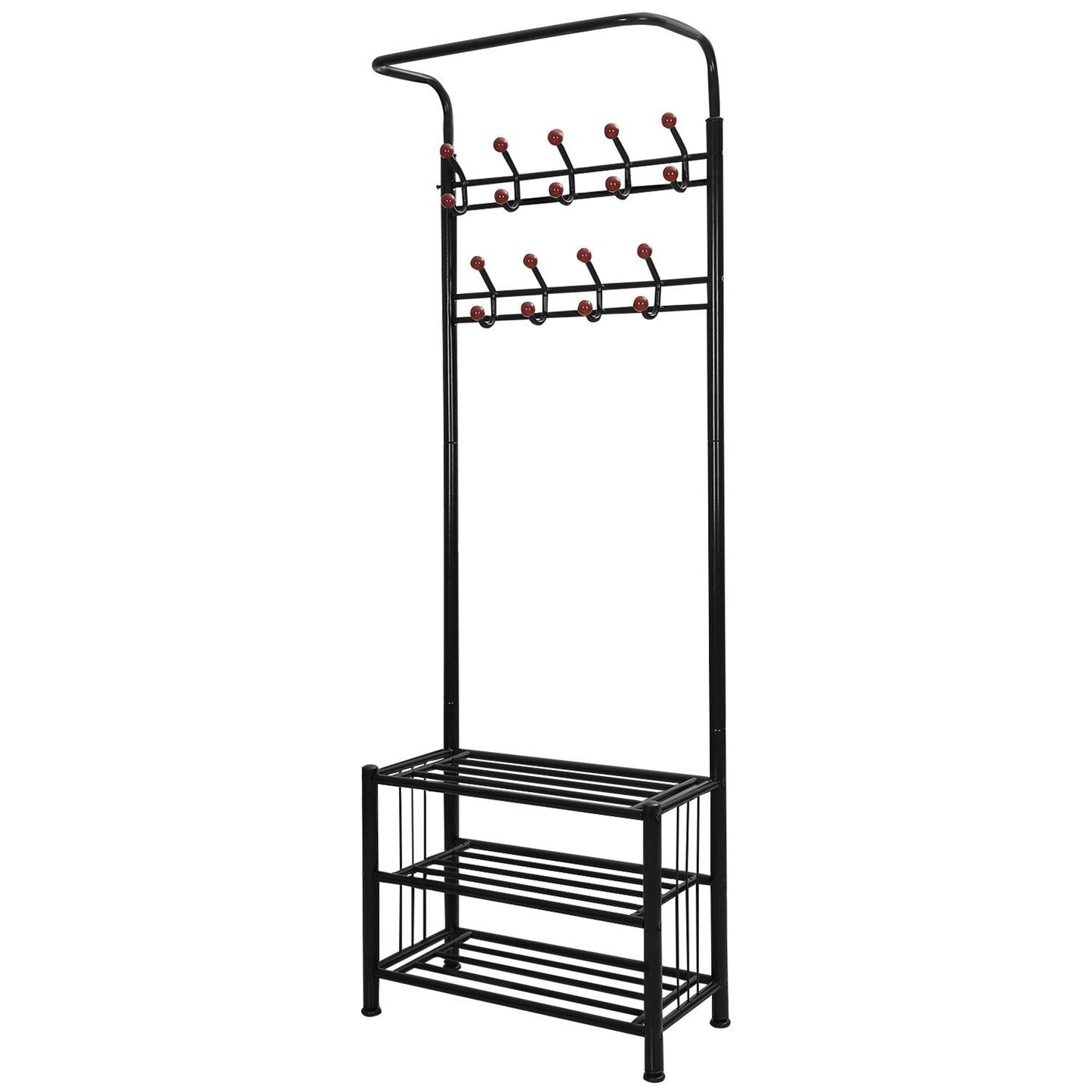 Metal Entryway Coat Shoe Rack Closet & Storage Low stock refund_fee:2200