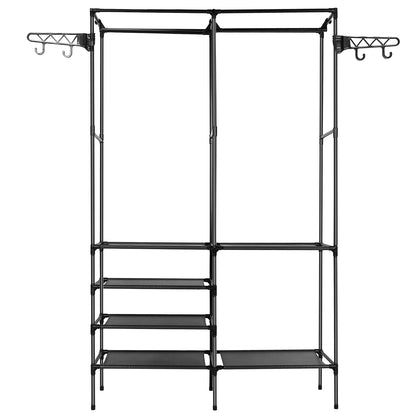 Metal Garment Rack Shoe Clothing Organizer Shelves __stock:100 Closet & Storage refund_fee:1200