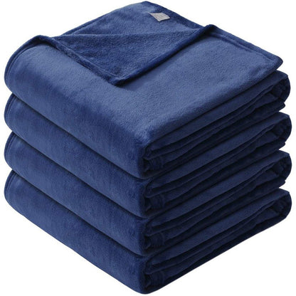 Microfiber Soft Fleece Blanket -Comfy for All Seasons Navy __label2:BOGO 30% OFF __stock:100 Bedding refund_fee:800