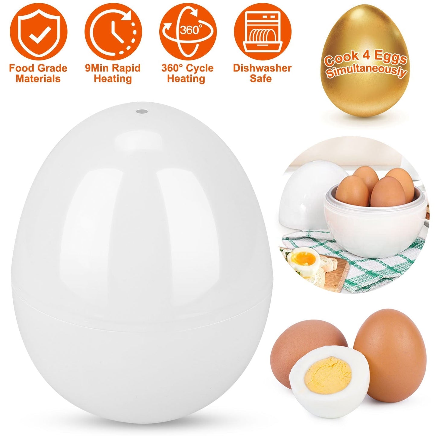 Microwave Egg Broiler Cooker Up to 4 Eggs __stock:100 Kitchen & Dining refund_fee:1200 Warranty