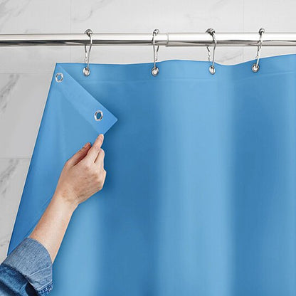 Mildew Resistant Heavyweight Vinyl Shower Curtain Liner with Magnets Metal Grommets Blue __stock:1000 Bath refund_fee:800