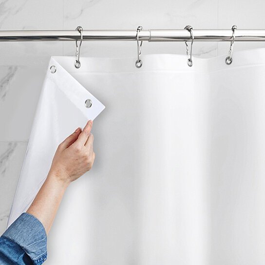 Mildew Resistant Heavyweight Vinyl Shower Curtain Liner with Magnets Metal Grommets __stock:1000 Bath refund_fee:800