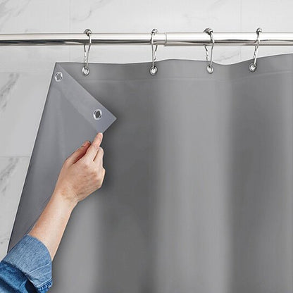 Mildew Resistant Heavyweight Vinyl Shower Curtain Liner with Magnets Metal Grommets Gray __stock:1000 Bath refund_fee:800