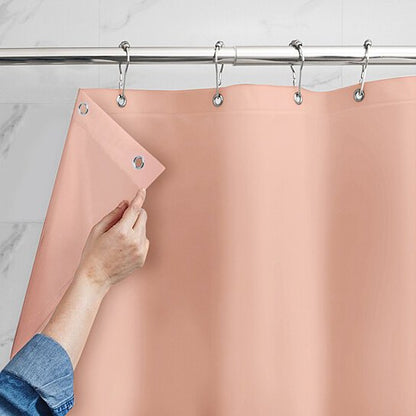 Mildew Resistant Heavyweight Vinyl Shower Curtain Liner with Magnets Metal Grommets Peach __stock:1000 Bath refund_fee:800