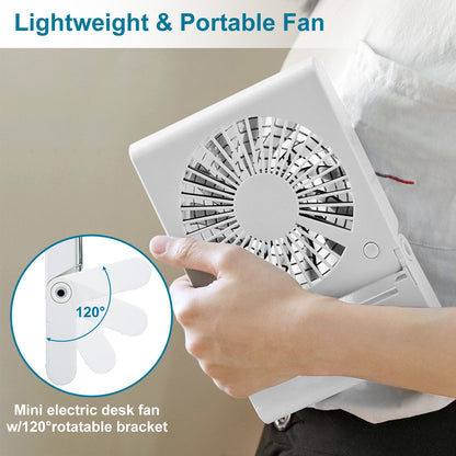 Mini Electric Desk Fan USB Rechargeable __stock:50 Household Appliances Low stock refund_fee:1200 Warranty