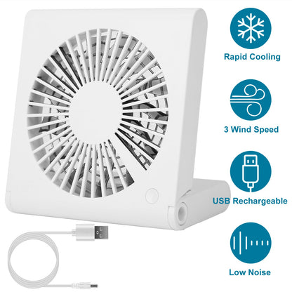 Mini Electric Desk Fan USB Rechargeable __stock:50 Household Appliances Low stock refund_fee:1200 Warranty