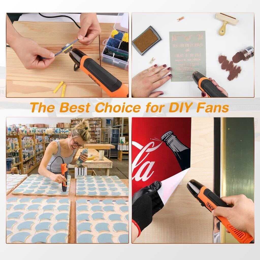 Mini Heat Gun 350W/662°F Hot Air Gun with 6.56Ft Long Cable __stock:800 Home Improvement refund_fee:800 Warranty