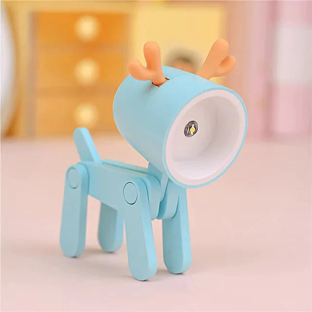 Mini LED Desk Lamp Deer Blue __stock:200 Indoor Lighting refund_fee:800 Warranty