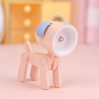 Mini LED Desk Lamp Dog Pink __stock:200 Indoor Lighting refund_fee:800 Warranty