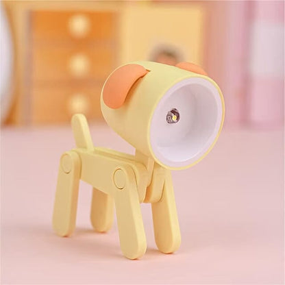 Mini LED Desk Lamp Dog Yellow __stock:200 Indoor Lighting refund_fee:800 Warranty