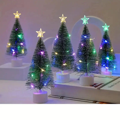 Mini Lighted Colorful Christmas Tree with LED Night Light Acrylic Artificial __stock:200 Holiday Decor & Apparel refund_fee:800 Warranty