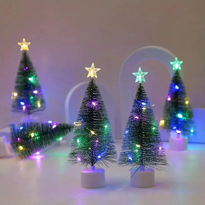 Mini Lighted Colorful Christmas Tree with LED Night Light Acrylic Artificial __stock:200 Holiday Decor & Apparel refund_fee:800 Warranty