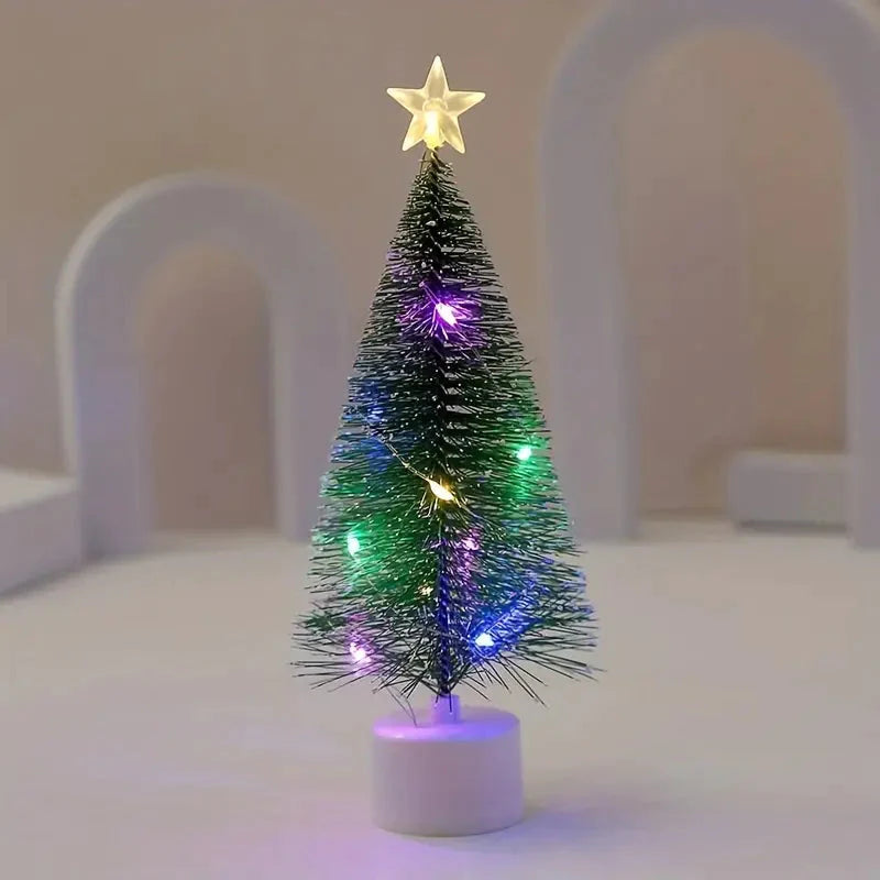 Mini Lighted Colorful Christmas Tree with LED Night Light Acrylic Artificial __stock:200 Holiday Decor & Apparel refund_fee:800 Warranty