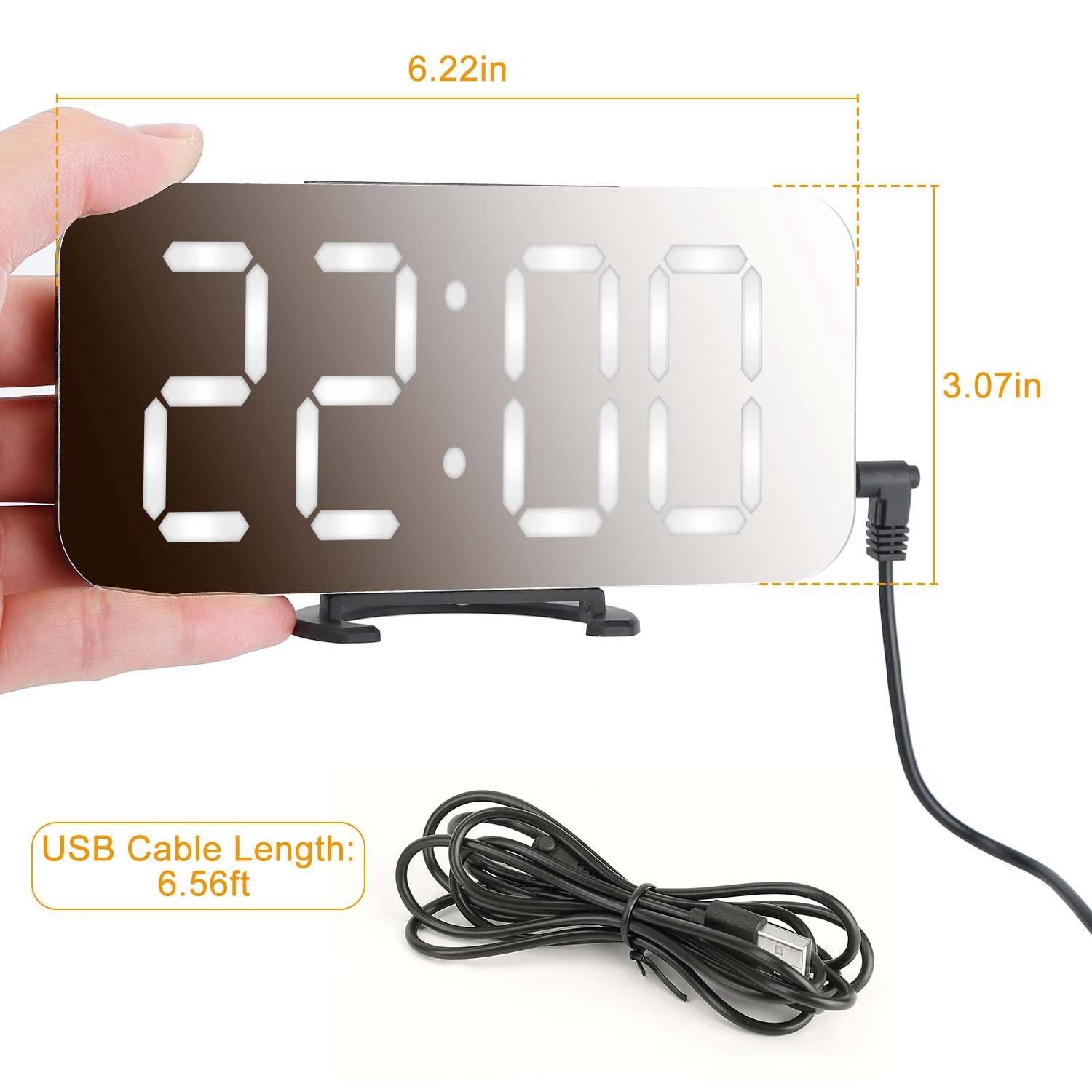 Mirror LED Electronic Alarm Clock Household Appliances Low stock refund_fee:1200