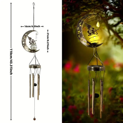 Moon Fairy Solar Wind Chimes Outdoor __stock:200 Garden & Patio refund_fee:1200