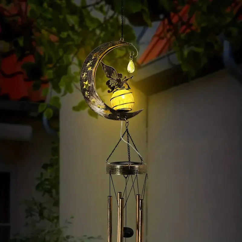 Moon Fairy Solar Wind Chimes Outdoor __stock:200 Garden & Patio refund_fee:1200