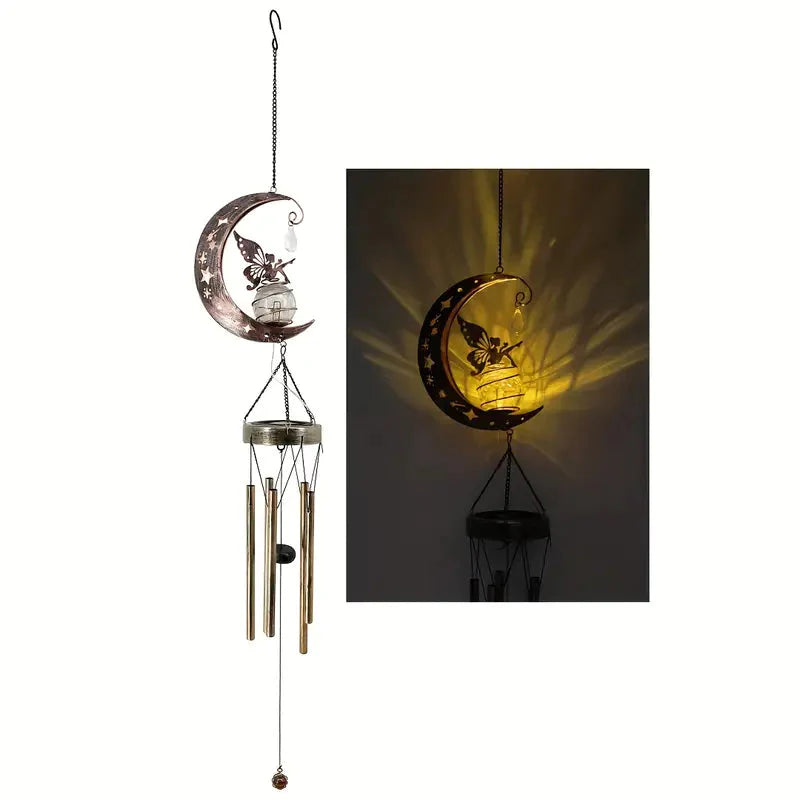 Moon Fairy Solar Wind Chimes Outdoor __stock:200 Garden & Patio refund_fee:1200