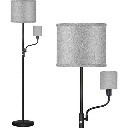 Mother Daughter Floor Lamp with Linen Shade Gray __stock:50 Indoor Lighting refund_fee:2200 Warranty