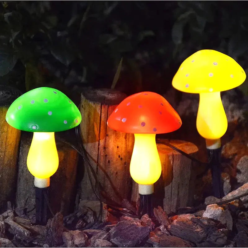 Multi-Color Changing LED Solar Mushroom Light __stock:200 Outdoor Lighting refund_fee:1200 Warranty