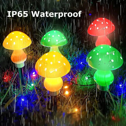 Multi-Color Changing LED Solar Mushroom Light __stock:200 Outdoor Lighting refund_fee:1200 Warranty