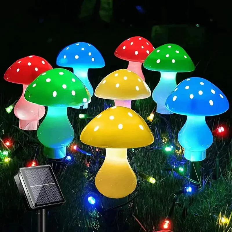 Multi-Color Changing LED Solar Mushroom Light __stock:200 Outdoor Lighting refund_fee:1200 Warranty