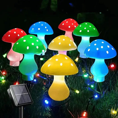 Multi-Color Changing LED Solar Mushroom Light __stock:200 Outdoor Lighting refund_fee:1200 Warranty