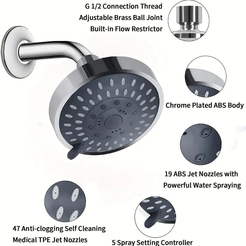 Multifunctional Replacement Rain Shower Head __stock:200 Bath refund_fee:800