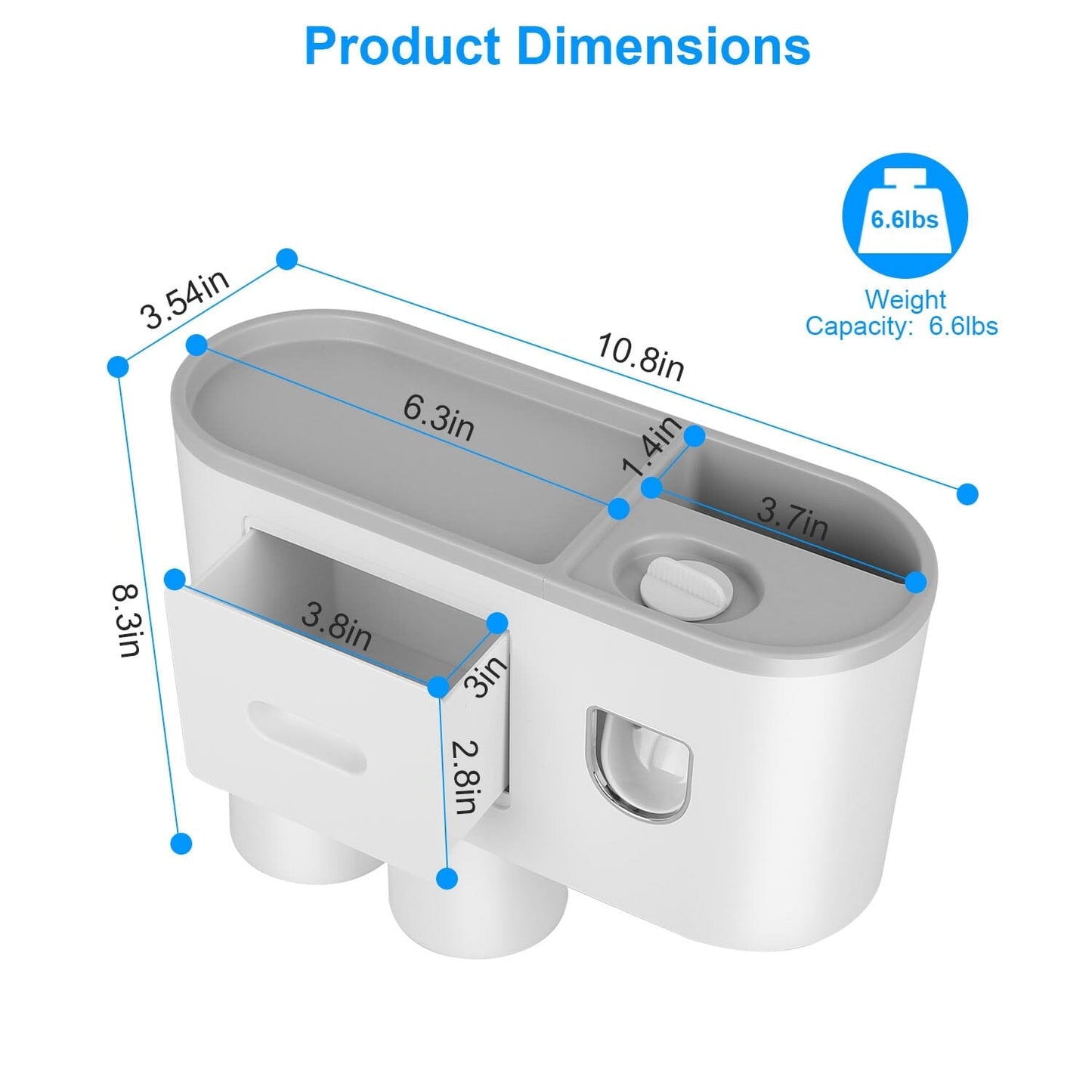 Multifunctional Wall Mount Toothbrush Holder Rack Organizer __stock:50 Bath refund_fee:1200