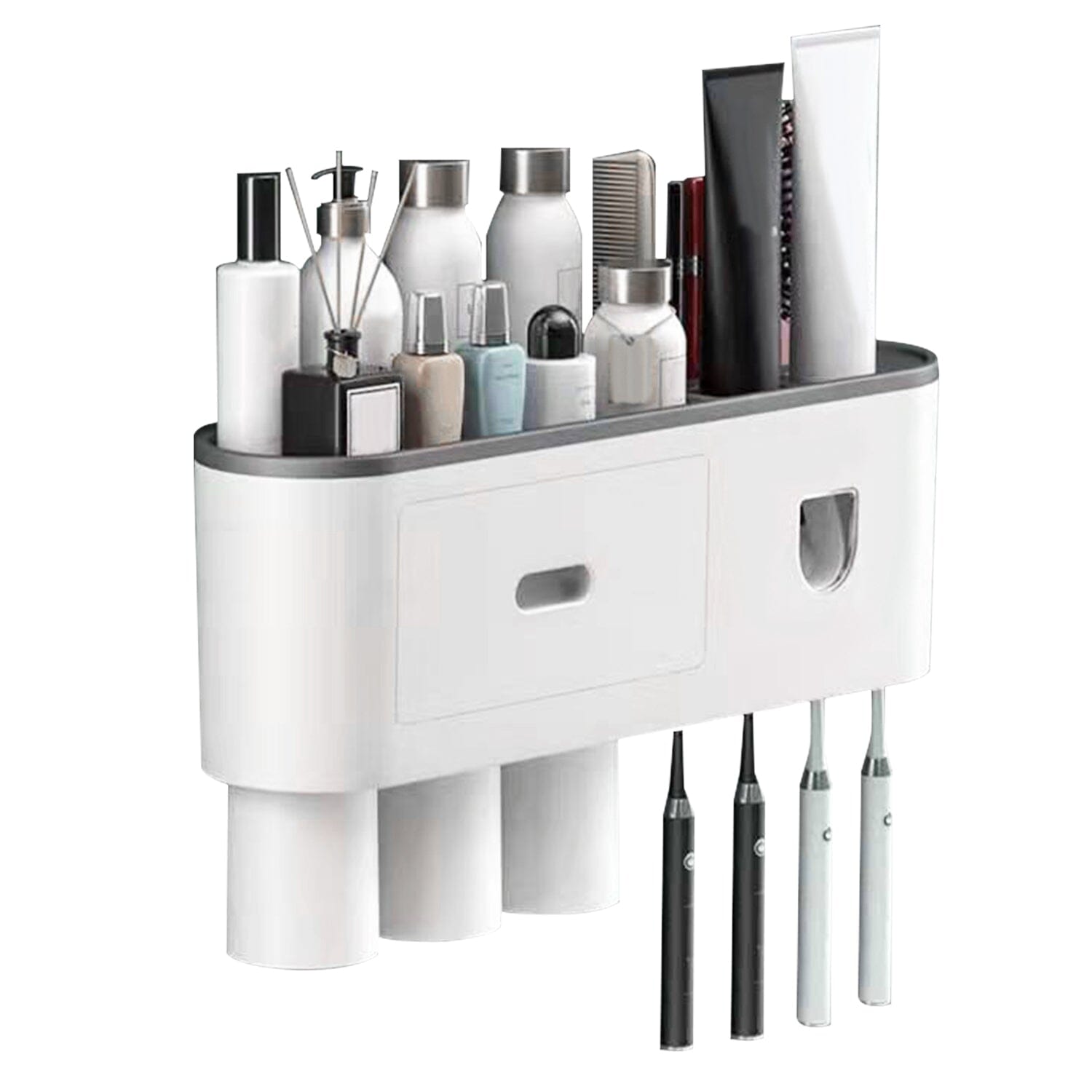 Multifunctional Wall Mount Toothbrush Holder Rack Organizer __stock:50 Bath refund_fee:1200