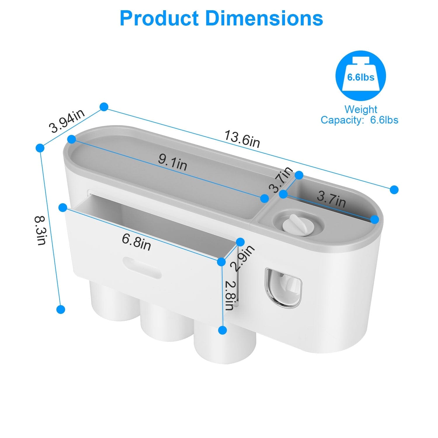 Multifunctional Wall Mount Toothbrush Holder Rack Organizer __stock:50 Bath refund_fee:1200